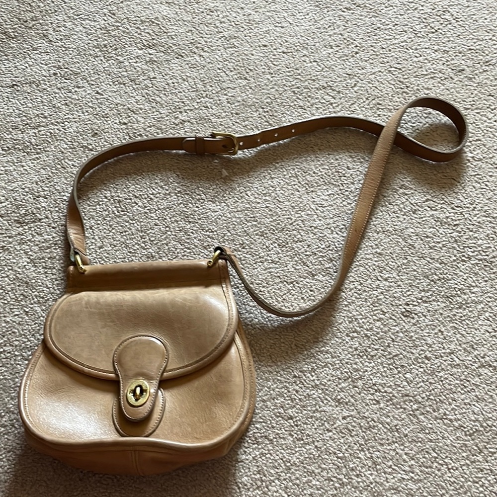 Tan coach bag